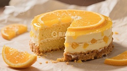 橙香奶油蛋糕，清新美味