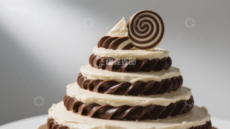 高清大图下载【趣麦麦图】多层巧克力奶油蛋糕