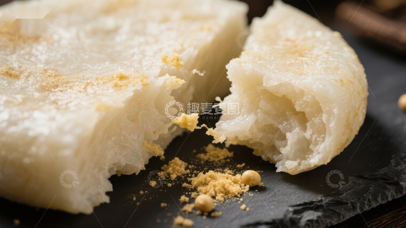 高清大图下载【趣麦麦图】松软米糕，撒上芝麻点缀