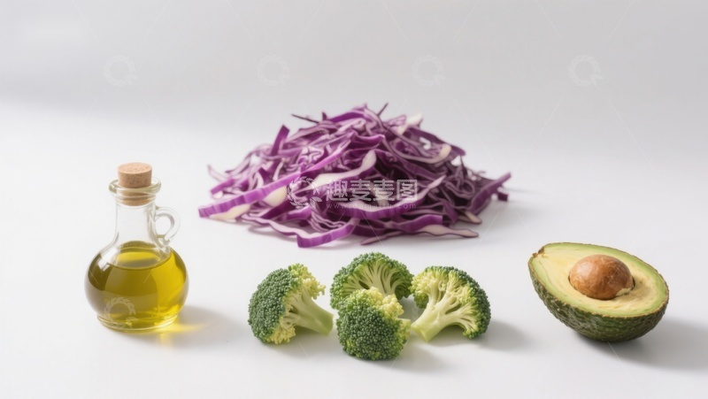 高清大图下载【趣麦麦图】新鲜蔬菜与橄榄油摆拍