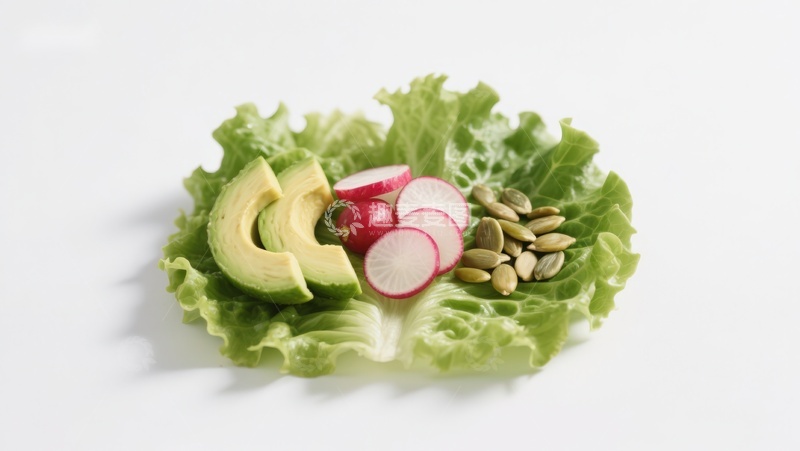 高清大图下载【趣麦麦图】新鲜蔬菜与坚果组合