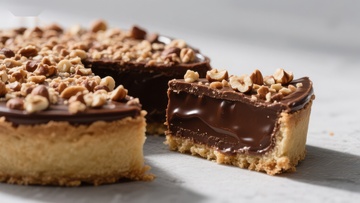 巧克力坚果馅饼特写