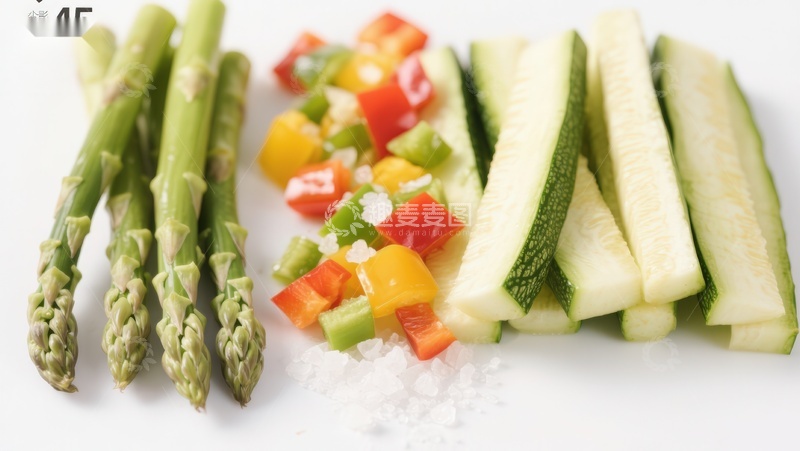 高清大图下载【趣麦麦图】新鲜蔬菜切配展示