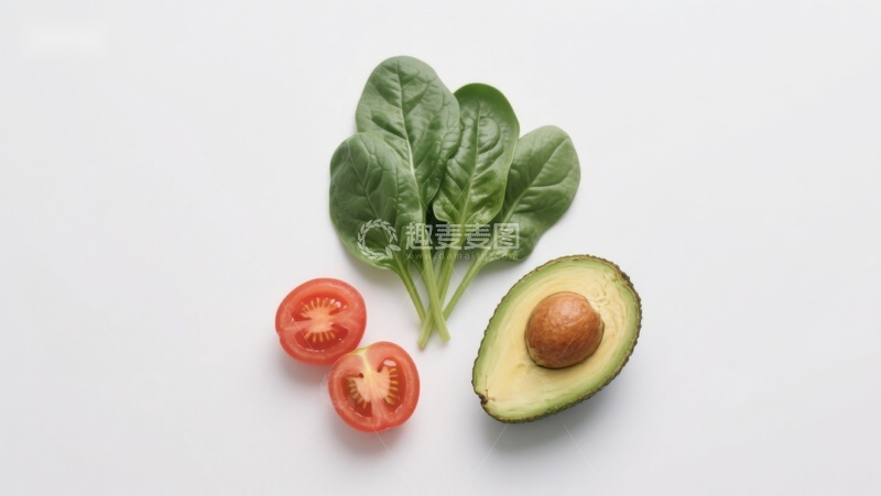 高清大图下载【趣麦麦图】新鲜蔬菜与牛油果摆拍
