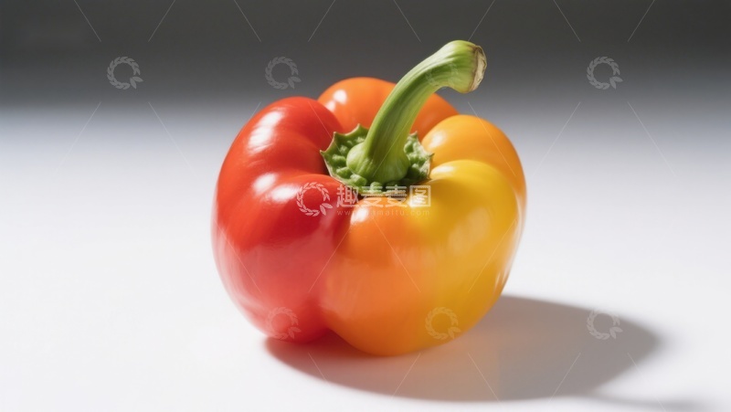 高清大图下载【趣麦麦图】红黄渐变彩椒特写
