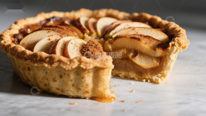 高清大图下载【趣麦麦图】苹果焦糖挞，美味诱人