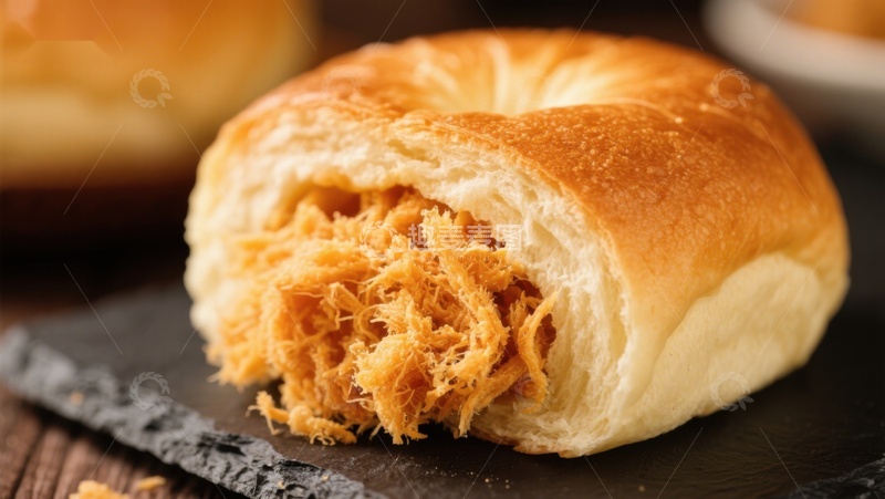 高清大图下载【趣麦麦图】酥皮面包夹心特写
