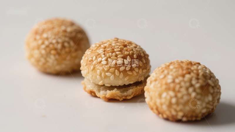 高清大图下载【趣麦麦图】芝麻小汉堡，美味诱人