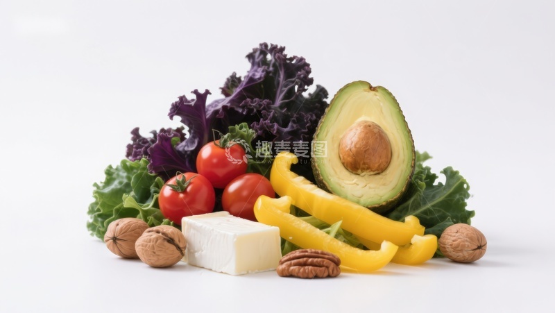 高清大图下载【趣麦麦图】新鲜蔬果与坚果组合