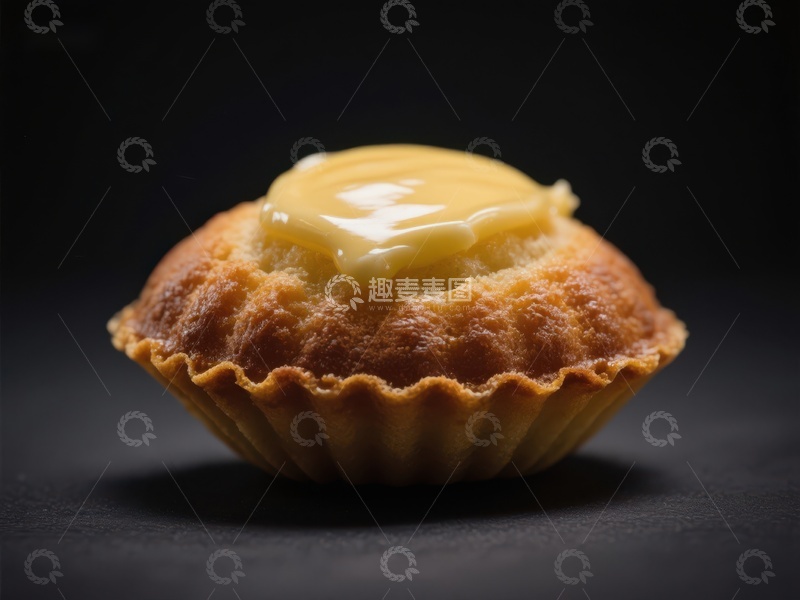 高清大图下载【趣麦麦图】焦糖酱覆盖的金黄色糕点