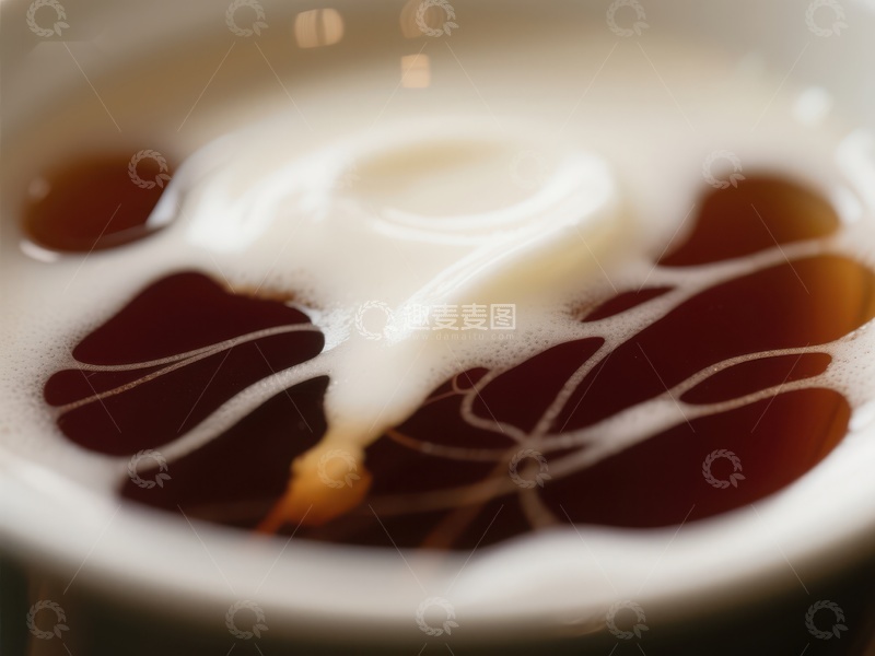高清大图下载【趣麦麦图】咖啡与奶泡的完美融合