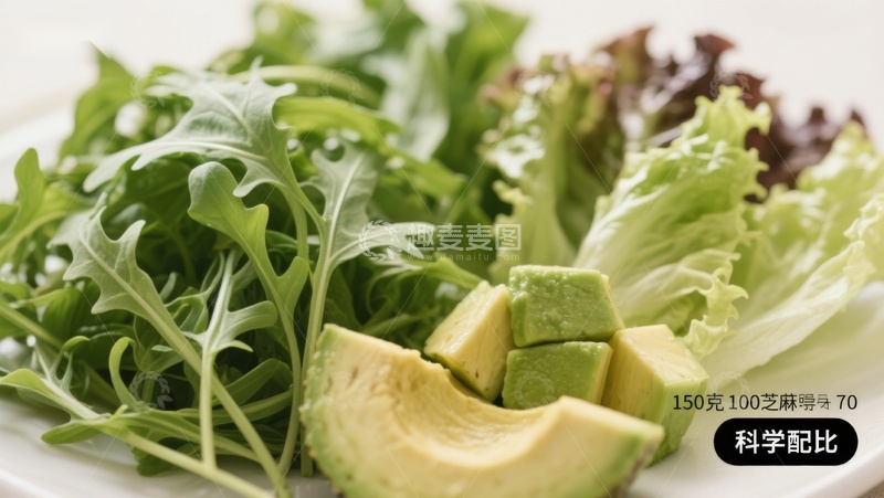 高清大图下载【趣麦麦图】新鲜蔬菜与牛油果沙拉