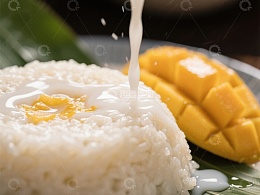 芒果糯米饭，椰奶浇灌的美味