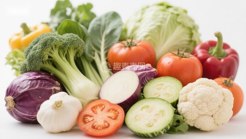 高清大图下载【趣麦麦图】新鲜蔬菜组合展示
