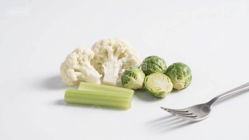 高清大图下载【趣麦麦图】蔬菜与叉子静物摆拍