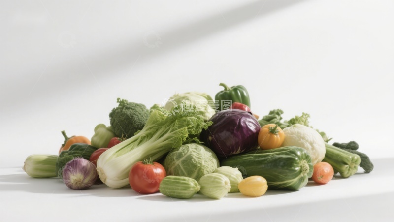 高清大图下载【趣麦麦图】新鲜蔬菜堆叠展示