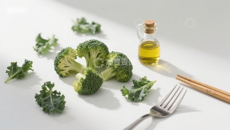 高清大图下载【趣麦麦图】新鲜蔬菜与橄榄油摆拍