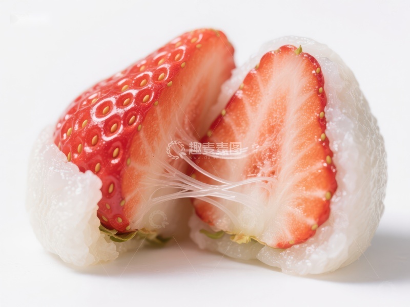 高清大图下载【趣麦麦图】草莓大福切面展示