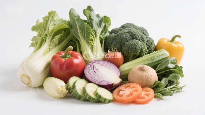 高清大图下载【趣麦麦图】新鲜蔬菜组合展示