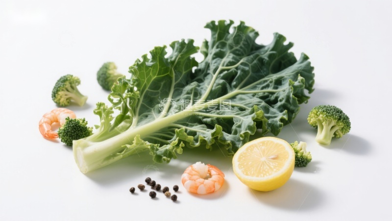 高清大图下载【趣麦麦图】新鲜蔬菜与虾仁食材组合