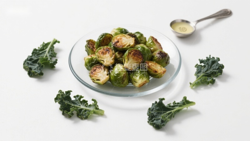 高清大图下载【趣麦麦图】烤抱子甘蓝配羽衣甘蓝