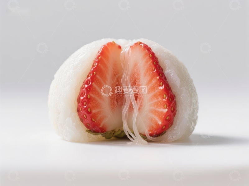 高清大图下载【趣麦麦图】草莓大福切面展示