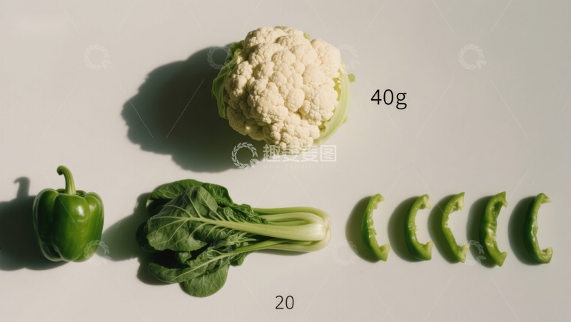 高清大图下载【趣麦麦图】蔬菜排列与重量标注
