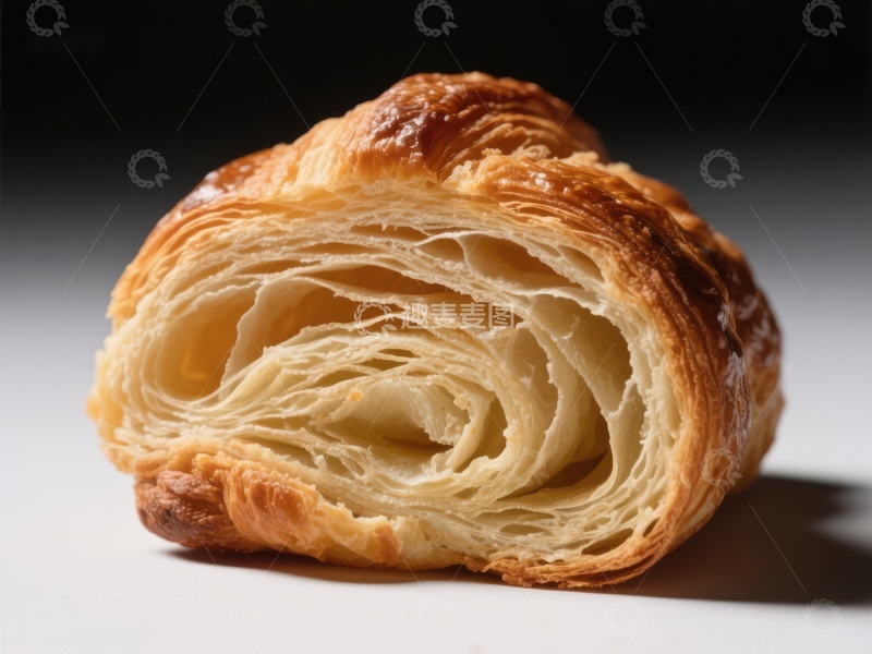 高清大图下载【趣麦麦图】金黄酥脆的羊角面包