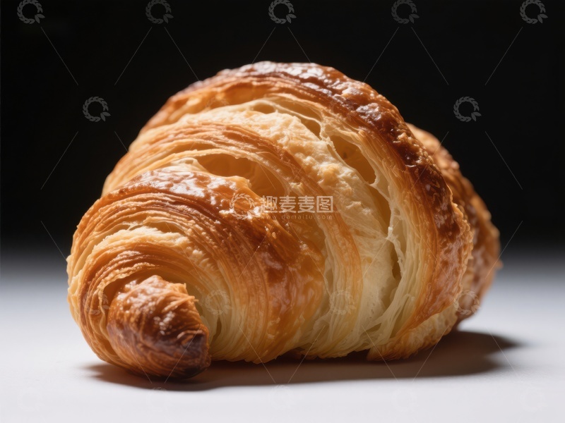 高清大图下载【趣麦麦图】金黄酥脆的羊角面包