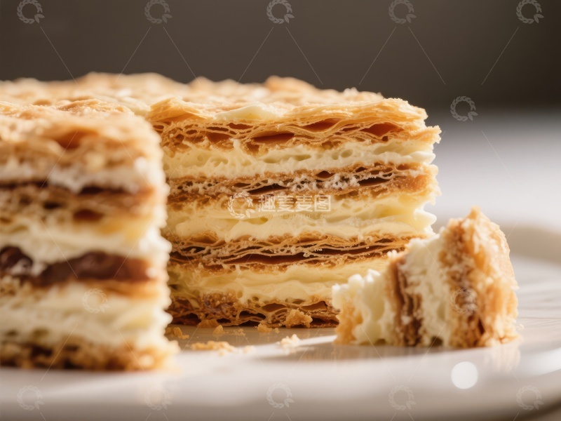 高清大图下载【趣麦麦图】层层酥皮夹心甜点