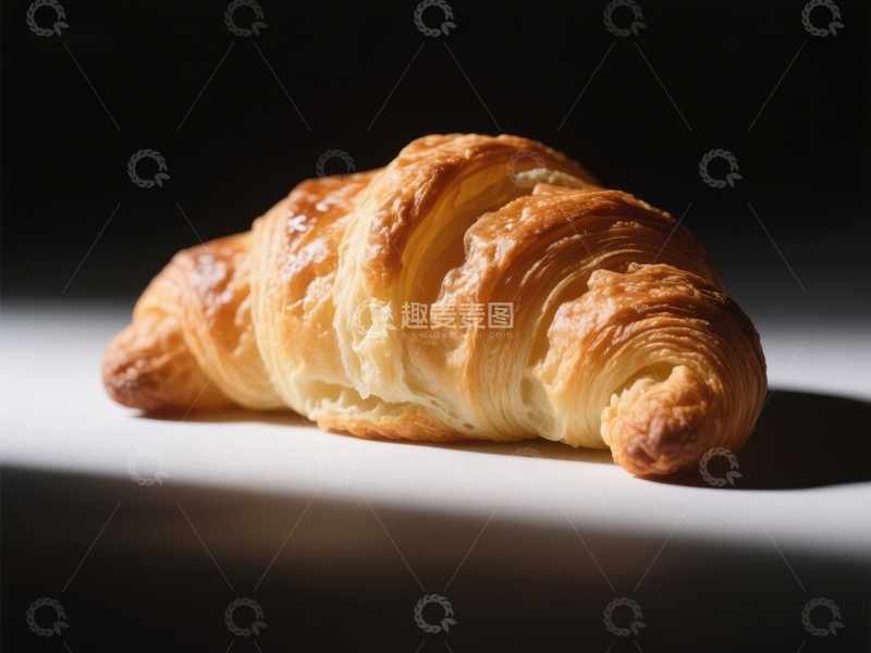 高清大图下载【趣麦麦图】金黄酥脆的羊角面包