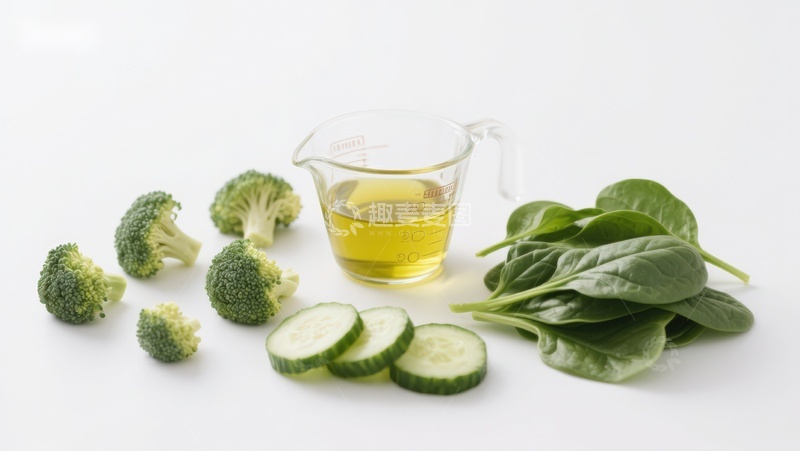 高清大图下载【趣麦麦图】新鲜蔬菜与食用油摆拍