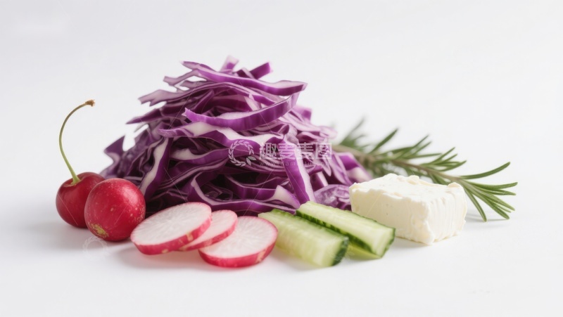 高清大图下载【趣麦麦图】紫甘蓝与蔬菜水果组合