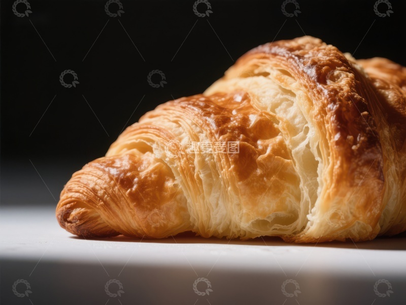 高清大图下载【趣麦麦图】金黄酥脆的羊角面包