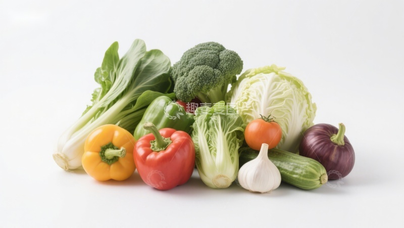 高清大图下载【趣麦麦图】新鲜蔬菜组合展示