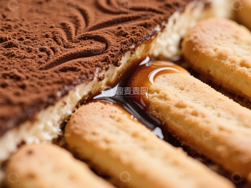 高清大图下载【趣麦麦图】提拉米苏与手指饼干的美味组合