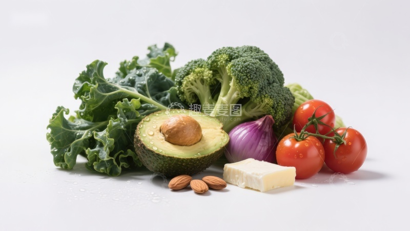 高清大图下载【趣麦麦图】新鲜蔬菜与健康食材组合