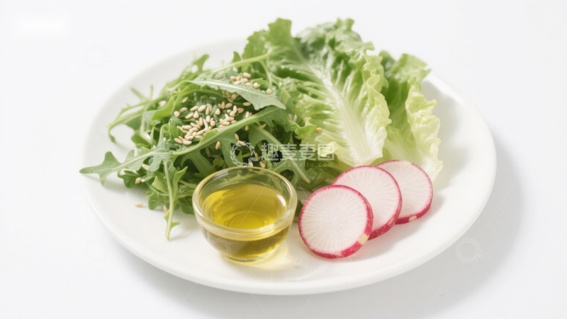 高清大图下载【趣麦麦图】新鲜蔬菜沙拉配橄榄油