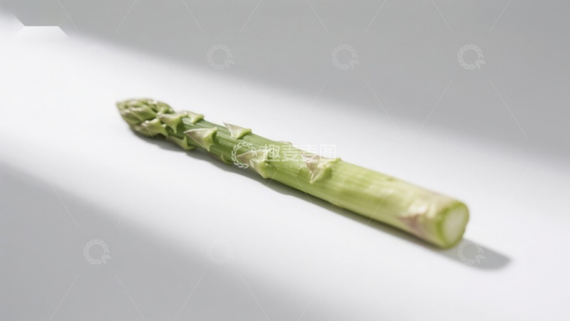 高清大图下载【趣麦麦图】一根绿色芦笋静置画面