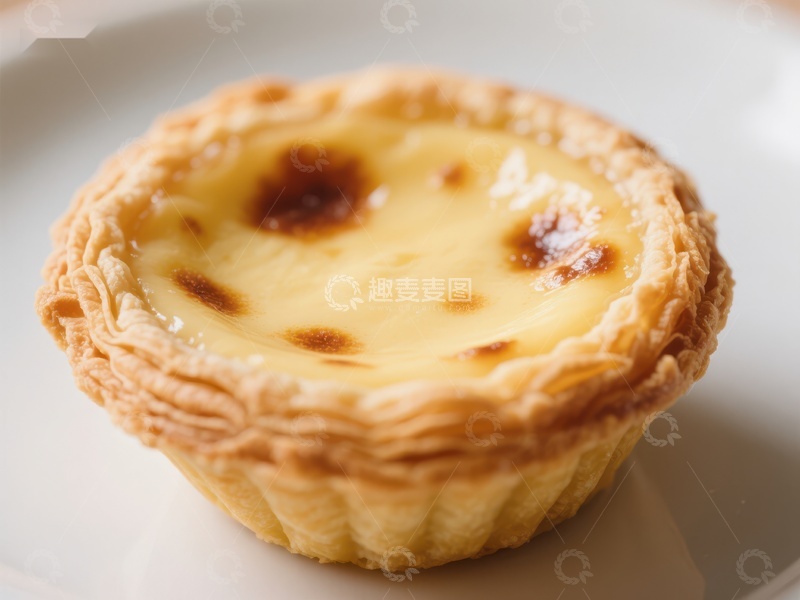 高清大图下载【趣麦麦图】金黄蛋挞，酥皮奶油馅