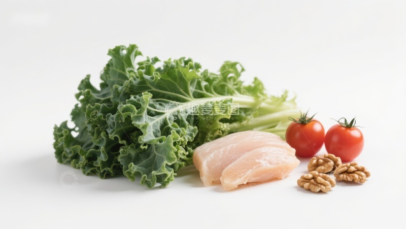 高清大图下载【趣麦麦图】新鲜蔬菜肉类与坚果组合