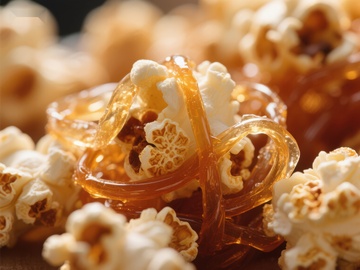 焦糖爆米花特写