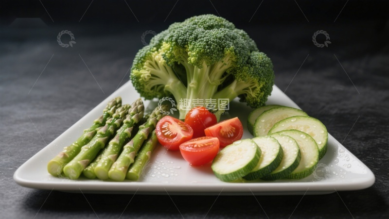 高清大图下载【趣麦麦图】新鲜蔬菜拼盘摆盘