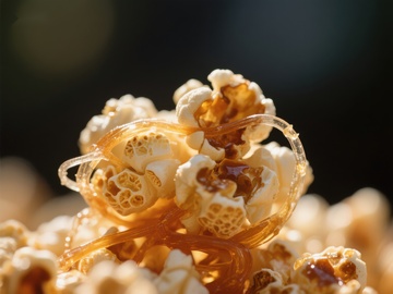 焦糖爆米花特写