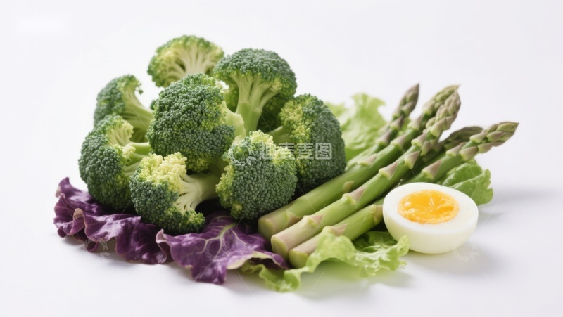高清大图下载【趣麦麦图】新鲜蔬菜与煮鸡蛋组合