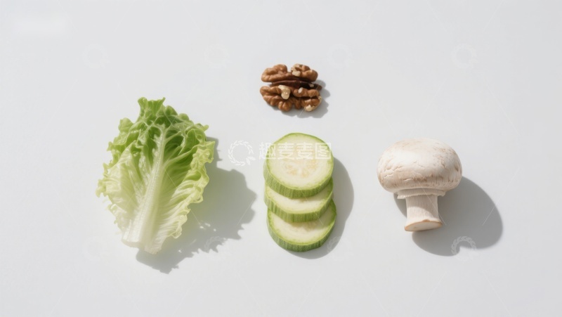 高清大图下载【趣麦麦图】新鲜蔬菜与坚果静物摆拍