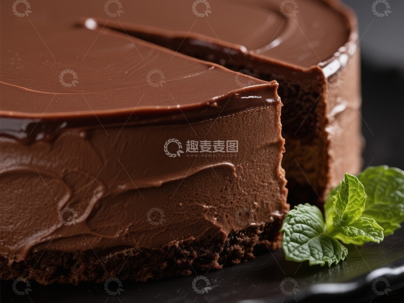 高清大图下载【趣麦麦图】浓郁巧克力慕斯蛋糕