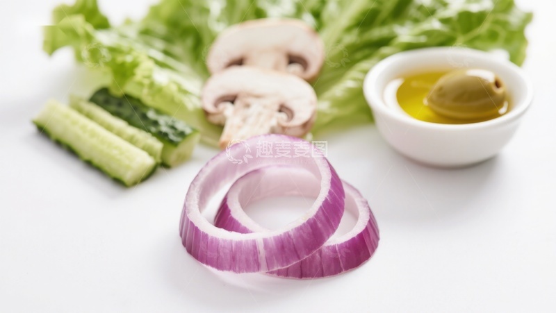 高清大图下载【趣麦麦图】新鲜蔬菜与橄榄油食材