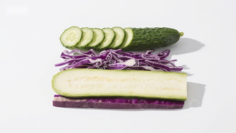 高清大图下载【趣麦麦图】切片蔬菜排列展示