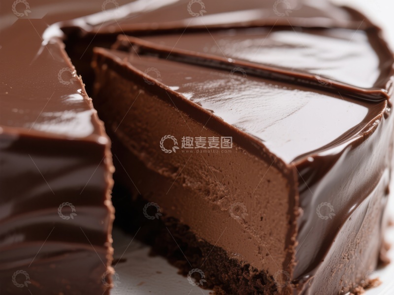高清大图下载【趣麦麦图】-浓郁巧克力慕斯蛋糕